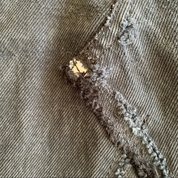 Re/Done Levi’s | Black Denim Mini Skirt Size 25 - Picture 5 of 8